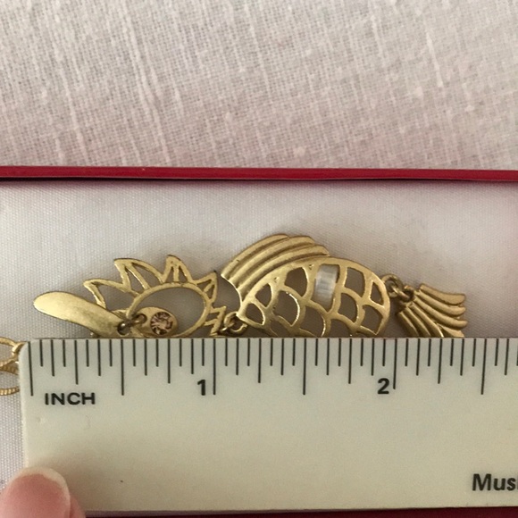 Vintage AVON Retro Gold Tone Silver Owl Pendant - Picture 4 of 4